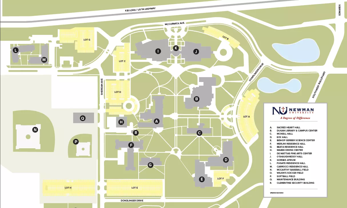 Newman University Campus Map